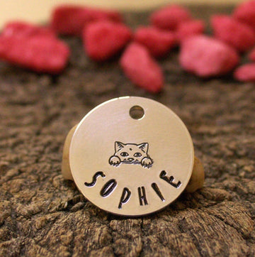 Cat Name Tag – Personalised & Waterproof Aluminium Pet ID