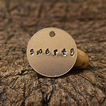 Personalised Pet ID Tag – Clean Lowercase Font, Lightweight and Durable Aluminum