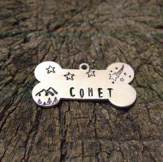 Comet Dog Name Tag